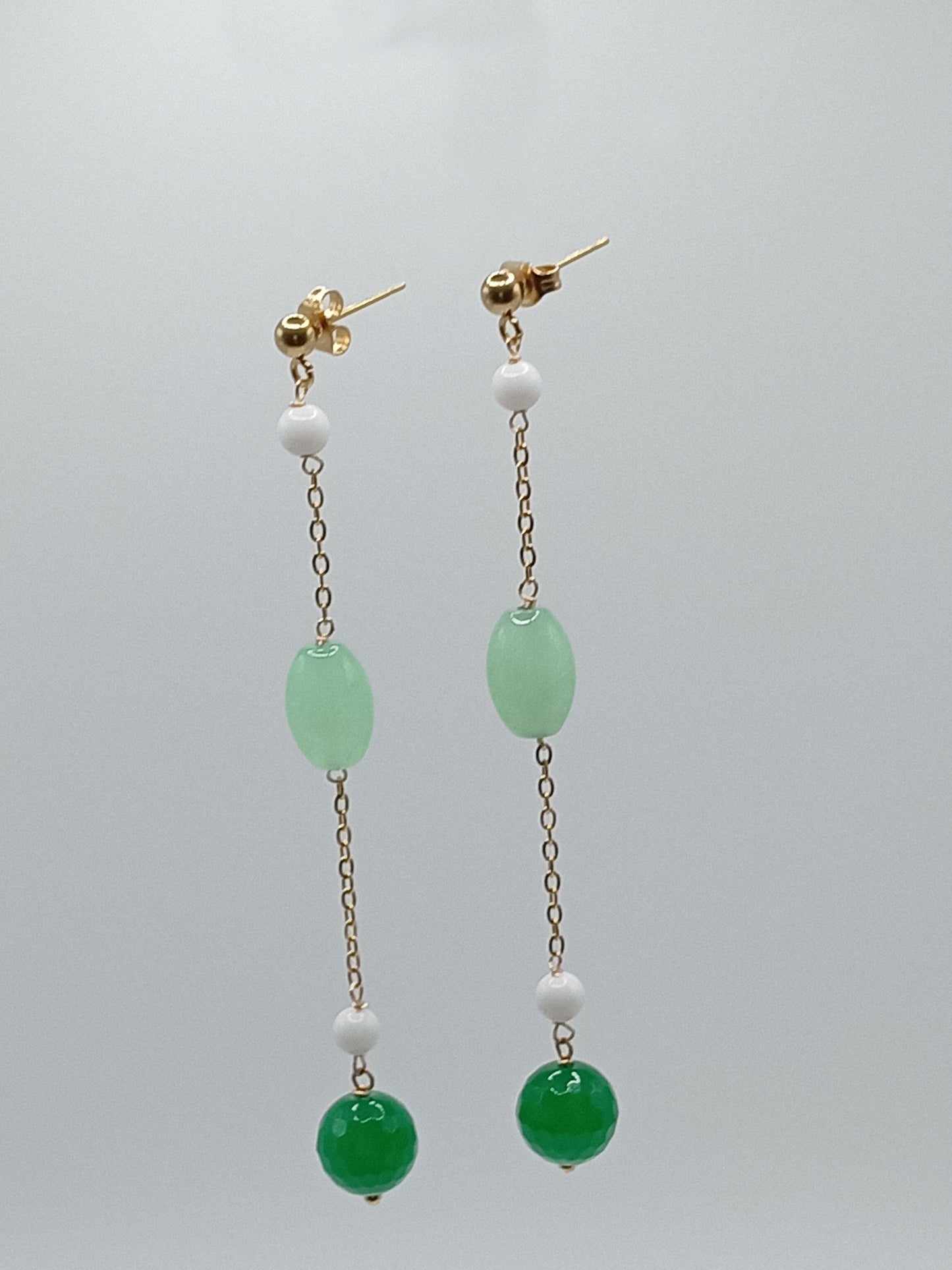 Boucles d'oreilles menthe N 4